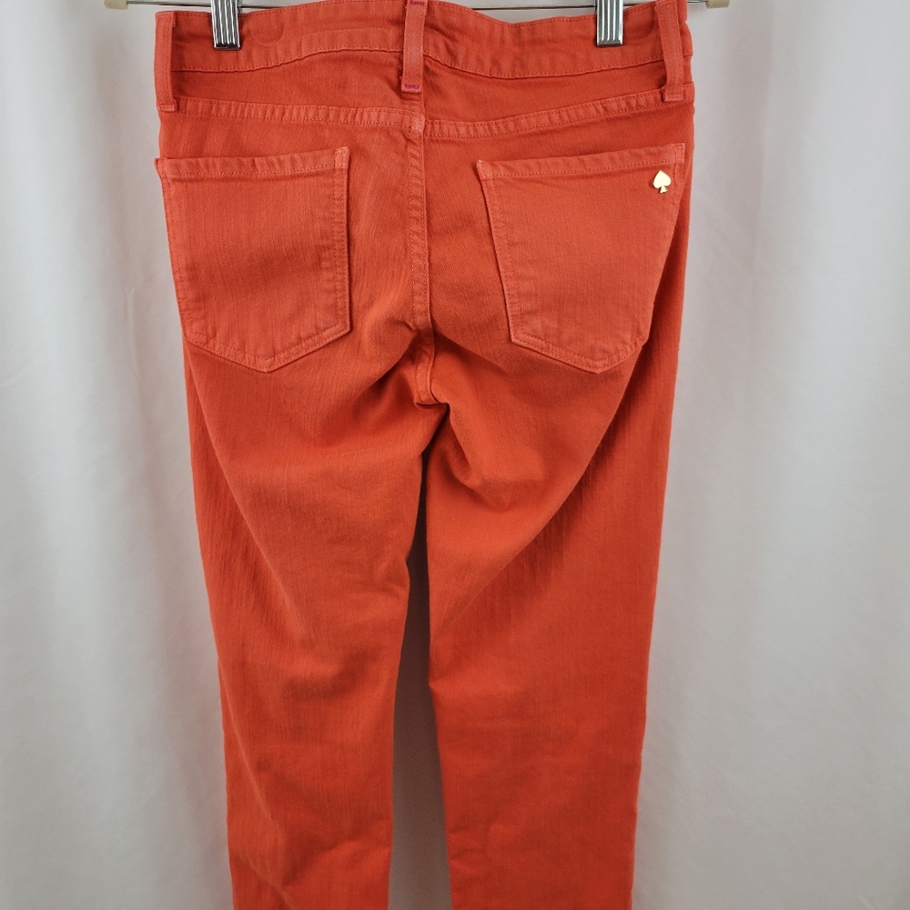 Kate Spade New York Broome Street Orange Jeans Size 27 - Picture 3 of 6
